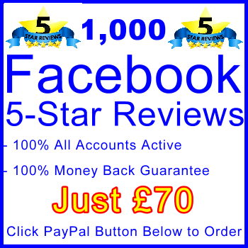 db-B2B-UK 1,000 FB 5-Star Reviews 70GBP: Visitor Support Sales Banner