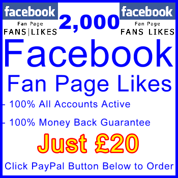 db-B2B-UK 2,000 FB Fan Likes 20GBP: Visitor Support Sales Banner