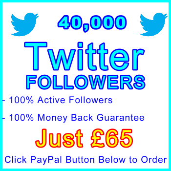 db-B2B-UK 40,000 Twitter Followers 65GBP: Visitor Support Sales Banner