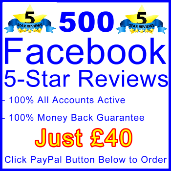 db-B2B-UK 500 FB 5-Star Reviews 40GBP: Visitor Support Sales Banner