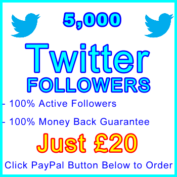 db-B2B-UK 5,000 Twitter Followers 20GBP: Visitor Support Sales Banner