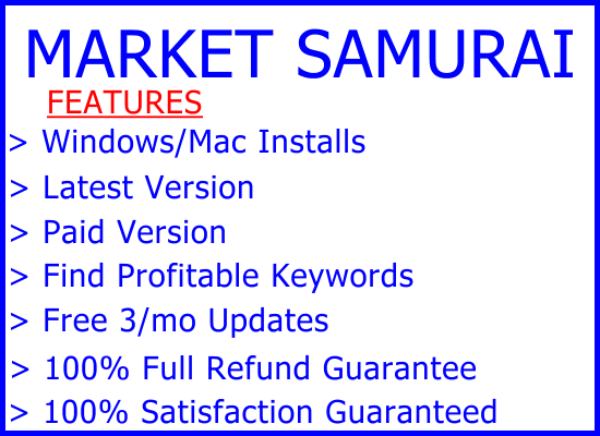 Tools Market Samurai: Visitor Sales Support Information Banner