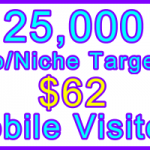 Ste-B-B2B Mobile Visitors 25000 $62: Visitor Sales Information support banner