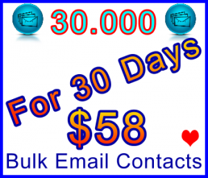 Ste-B-B2B 30,000 For 30 Days Bulk Emails $58