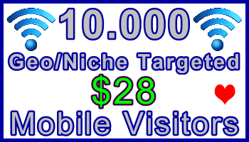 Ste-B-B2B Mobile Visitors 10,000 $28: Visitor Sales Information support banner