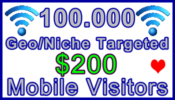 Ste-B-B2B Mobile Visitors 100000 $200: Visitor Sales Information support banner