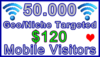 Ste-B-B2B Mobile Visitors 50000 $120: Visitor Sales Information support banner