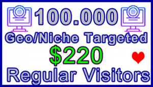 Ste-B-B2B Regular Visitors 100,000 $220: Visitor Sales Information Support Banner