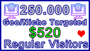 Ste-B-B2B Regular Visitors 250,000 $520: Visitor Sales Information Support Banner