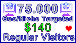 Ste-B-B2B Regular Visitors 75,000 $140: Visitor Sales Information Support Banner