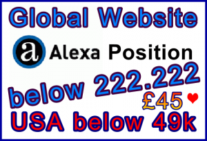 Fiverr SEOClerks Alexa Position below 222.222 £45