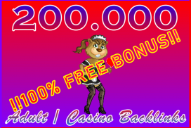 Ste-B2B Adult-Casino 100pc Bonus 200.000 Beaver Backlinks - Visitor Order Support Information Banner