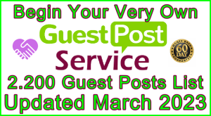 Guest Posts List Updated March 2023