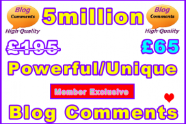 Blog Comments 5million Member Exclusive £65