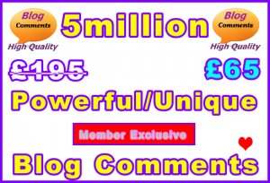 SEOClerks Blog Comments 5million Member Exclusive £65