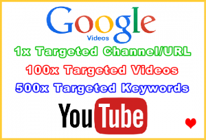Google Video 100x videos 500x keywords targeted