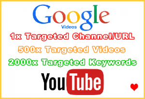 Google Video 500x videos 2000x keywords targeted
