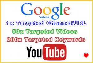 Google Video 50x videos 200x keywords targeted