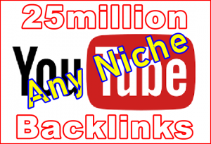 FiveSquid YouTube 25million Backlinks