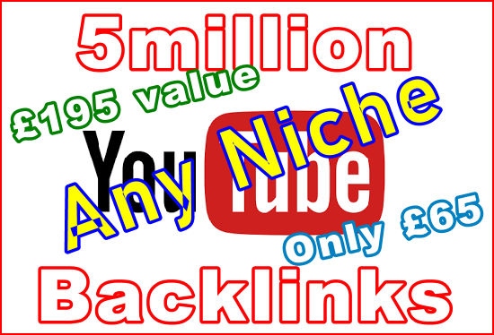 FiveSquid YouTube 5million Backlinks £65
