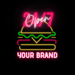 Burger Neon Logo