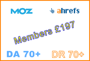 Domain Metrics DA 70+ DR 70+ £197