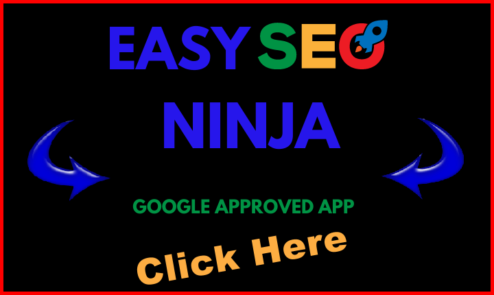Easy SEO Ninja Banner Image Multi-Coloured Black Bckgrnd