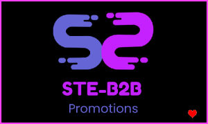 Ste-B2B Logo Image Mirrored Letter S Blue Purple