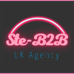 Ste-B2B Logo Image Neon Rainbow Blue Pink