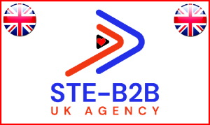 Ste-B2B UK Agency Logo Image Red White Blue