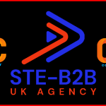 SteB2B UK Agency Connect Orange Logo Image Black Background