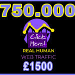 Visitors 750,000 Banner Image Purple Yellow