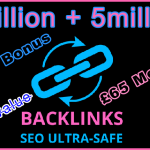 Email Backlinks 5million + 5million Banner Image 65 GBP Blue Pink Black