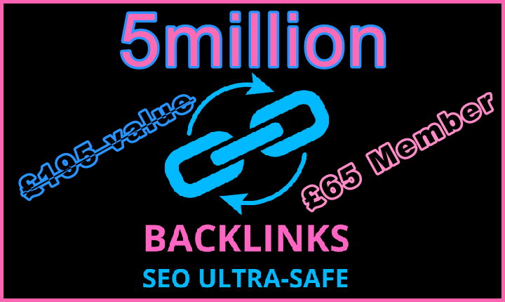 Email Backlinks5million Banner Image 65 GBP Blue Pink Black