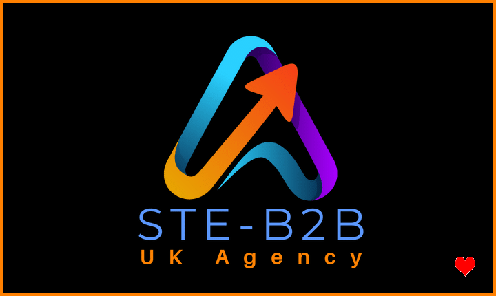 Ste-B2B Logo Image Triangle Arrow Banner Blue Orange Purple