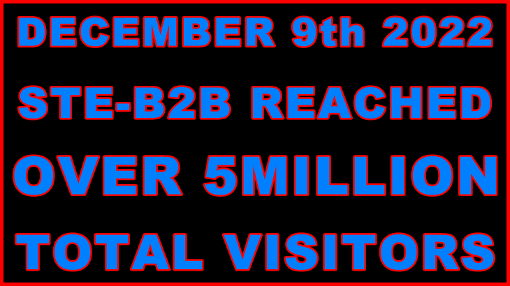 Ste-B2B Reached 5million Views - Visitor Information Support Banner Image Black Blue Red