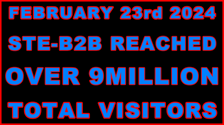 Ste-B2B Reached 9million Views - Visitor Information Support Baznner Image Black Blue Red