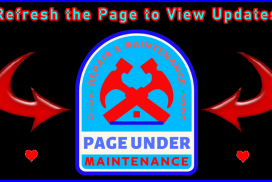 Page Under Maintenance Royal Blue Border Sky Blue Red Red Arrows Banner Image