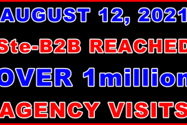 Ste-B2B Visits 1million visitor information support banner image black blue red