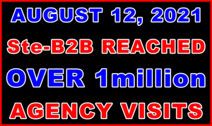 Ste-B2B Visits 1million visitor information support banner image black blue red