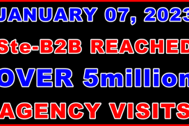 Ste-B2B Visits 5million visitor information support banner image black blue red