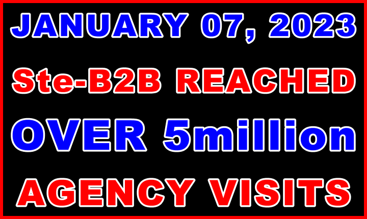 Ste-B2B Visits 5million visitor information support banner image black blue red