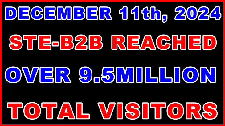 Ste-B2B Reached 9.5million Views - Visitor Information Support Banner Image Black Blue Red