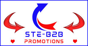 Ste-B2B Logo Promotions Arrow Blue Red White Blue Border 820 x 430