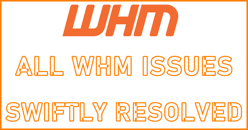 Image WHM Issues Swiftly Resolved