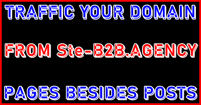 Ste-B2B Traffic Your Domain From Ste-B2B.Agency Banner Image Black Blue Red White 820 x 430