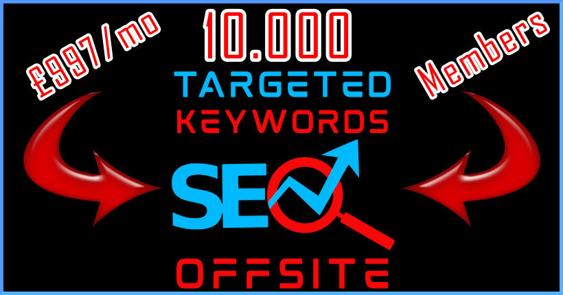 Rank-Assist Offsite SEO Targeted Keywords 10,000 - 997GBP Black Sky Blue Red