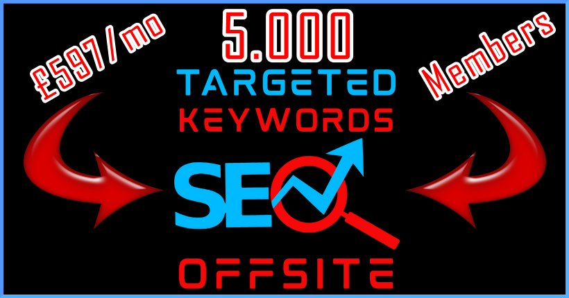 Rank-Assist Offsite SEO Targeted Keywords 5,000 - 597GBP Black Sky Blue Red