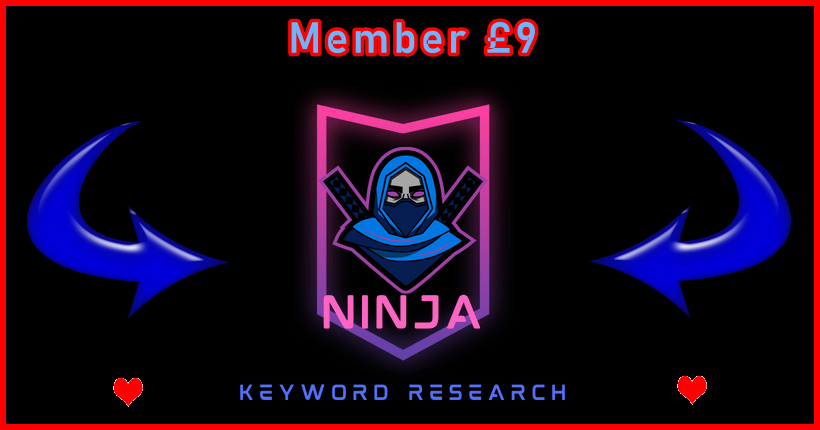 Ste-B2B Keyword Research Ninja Banner Image Blue Red Black 820 x 430